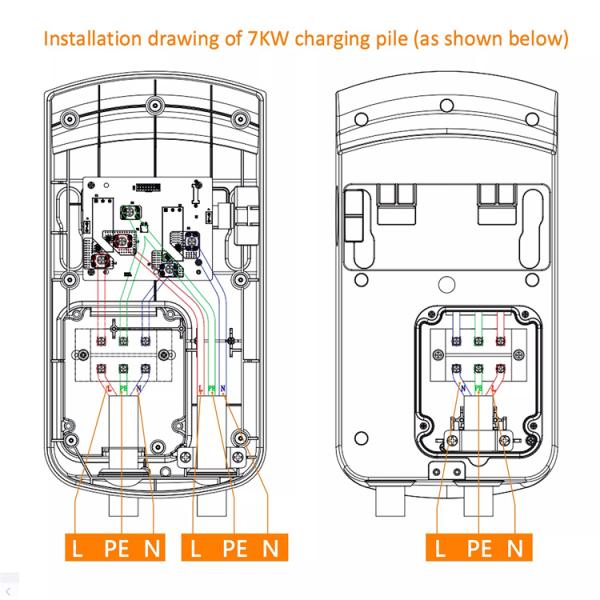 11kWh WIFI Level 2 EV Charger Station EVSE Wallbox 7KW 22KW For HYUNDAI KONA