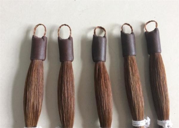 Quality Mixed Dark Brown Horse Show Tail Hair Extension With Waterproof Rubber Coating for sale