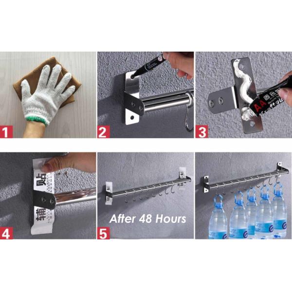 Stainless Steel 304 Wall Mounted Kitchen Shelf , Kitchen Sliding Hooks Multipurpose