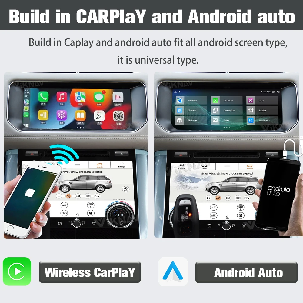 Viknav Android 12 Touch Screen Car Radio For Range Rover Sport L494 2013-2017 GPS Navigation Multimedia Player Android Auto