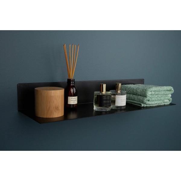 Wall Mounted Bathroom Shelf Bookcase with Gold Powder Coating and Single-side Bracket