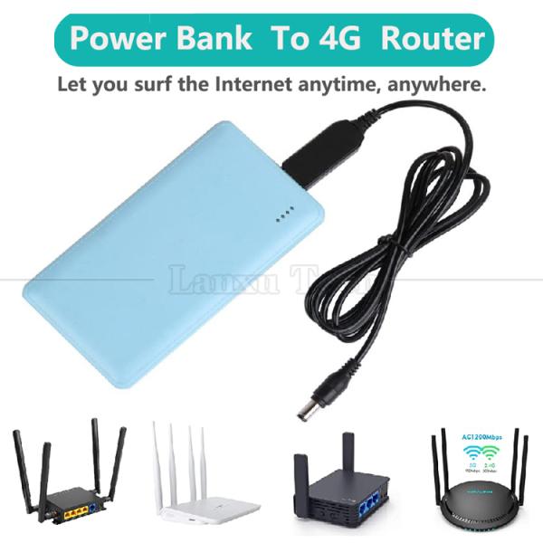 Multi Function 5V USB to 12V 9V DC 5.5x2.1mm Boost Set Up Power Converter USB Cable for Wifi Router Speaker Lamp