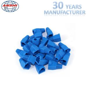 China Grey Blue RJ45 Keystone Jack RJ45 Plug Boot Female Diameter 5.5mm 6.0mm on sale