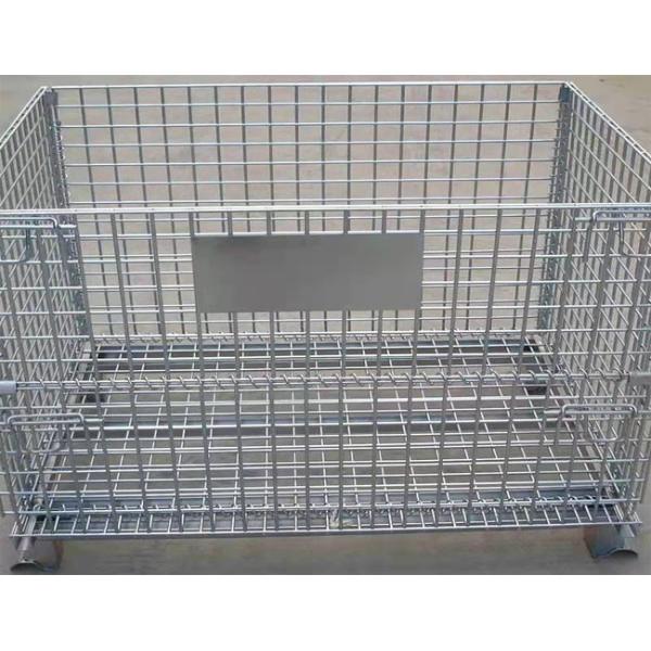 Express Sorting Warehouse 6.4mm Foldable Wire Mesh Cage Turnover Iron Frame