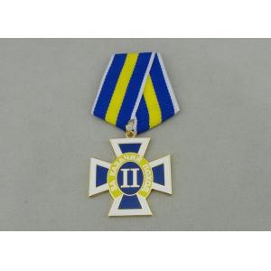 Buy cheap Gold Plating Custom Awards Medals Die Stamp , Ribbons Military Award Medal from wholesalers