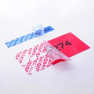 China Hot Melt Anti Counterfeit Label Security Sticker with Screen Printing Technology on sale