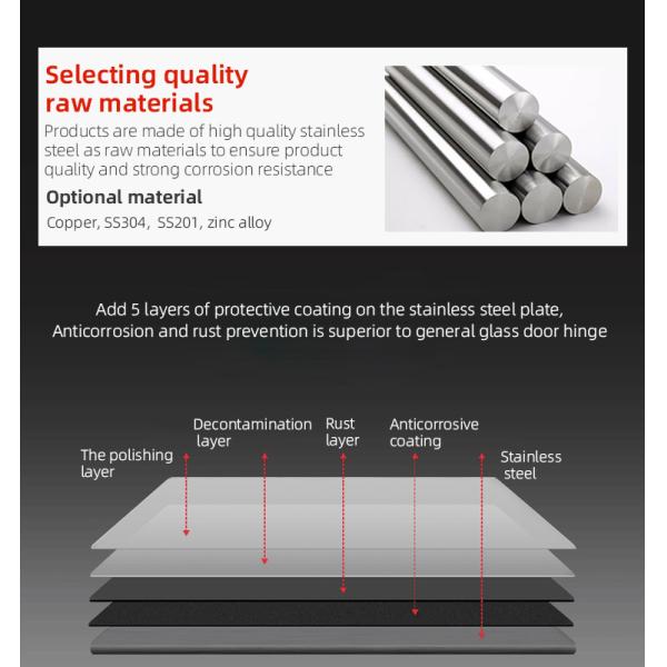 Modern Design Glass Hinge 90 degree Stainless Steel Shower Kit with Gold Hardware Fittings