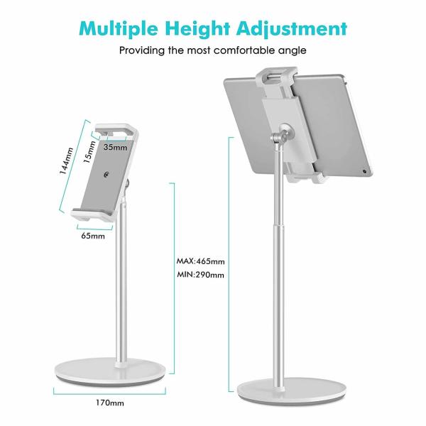 360 Swivel Folding Desktop Phone Stand Anti Slip 144mm For Ipad