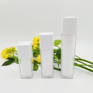 Rotary Square Airless Bottle 15ml 30ml 50ml Double Wall Silk Screening Matte