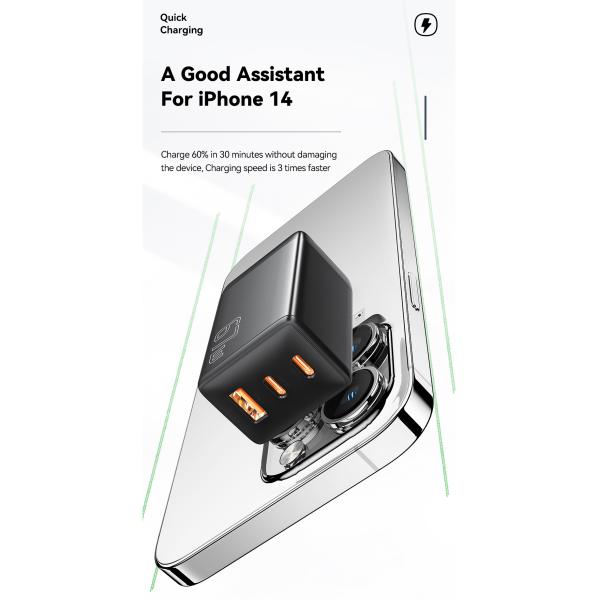 ESSAGER G671A2CU Series USB Fast Charger Type C Quick Charger 67W