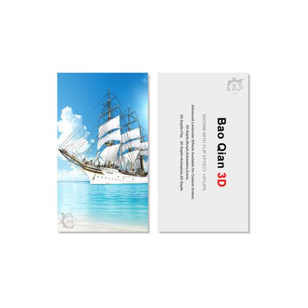 Durable 3D Lenticular Business Card Printing Animation Effect For Promotion