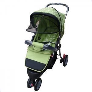 China Green 3 wheel Baby Stroller Carriage Baby Trend Stroller with Storage Basket wholesale