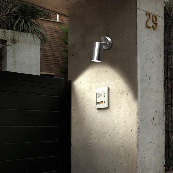 2W Outside Wall Mounted Solar Lights / Stainless Steel Wall Lamp Rustproof