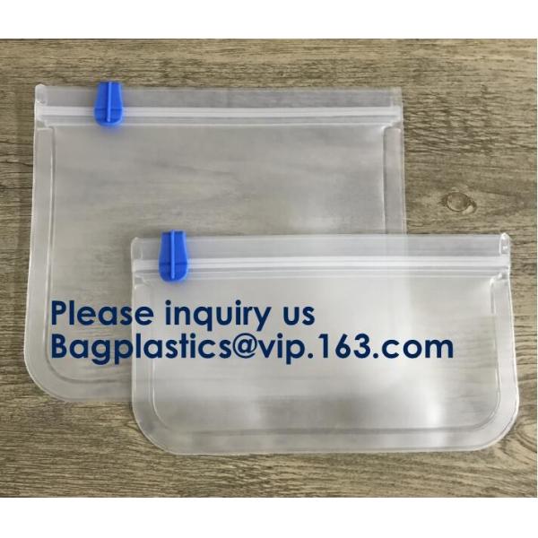 Seal Reusable PEVA Storage Bags ideal For Food Snacks, Lunch Sandwiches, Makeup,Customized Printing Peva Plastic Materia