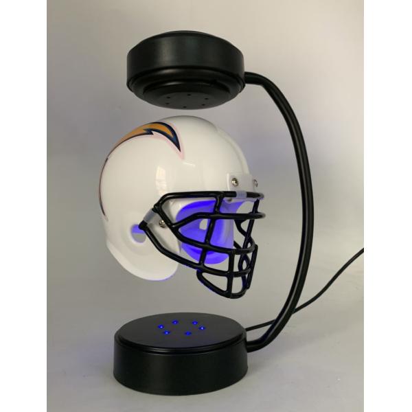 factory wholesale magnetic levitation floating hover helmet display racks with led light