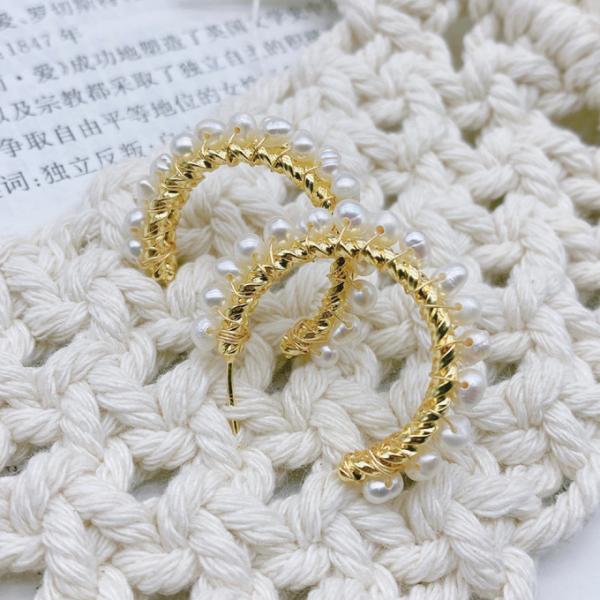 Luxury Baroque Bride Earring For Women Euramerican Palace Vintage Pop Pearl Earrings Natural Baroque Pearl Earring Set