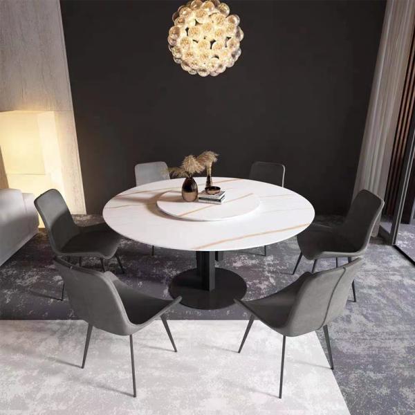 European Style Marble Dining Table Set 6-10 Ceramic Top Dining Table And Chair For Dining Room