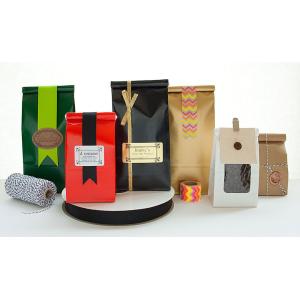China PET Coffee Plastic Packaging Bags with Drawstring Tie wholesale