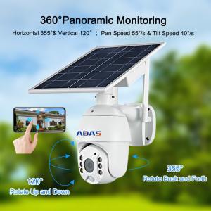 PIR LTE Cellular Security Camera 4G Solar Security Camera 2MP Cloud Storage