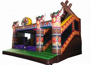 China Inflatable Indian type jump house PVC inflatable bouncer colourful inflatable combo house for kids under 15 years old wholesale