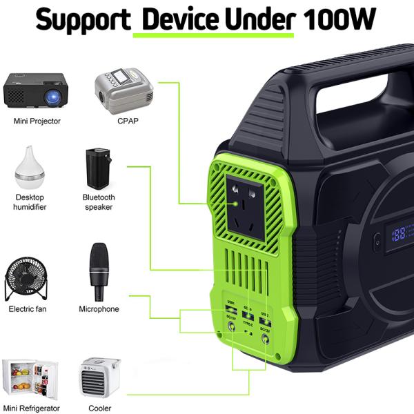 AC Outlet Portable Electric Power Station 300W For Camping Travel Hunting