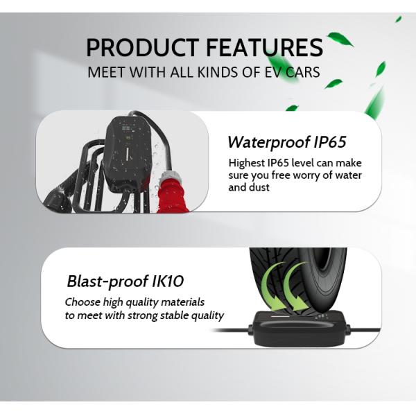 KIWI GBT Type 2 Electric Vehicle Fast Charging Station 16A Portable EV Charger for BYD