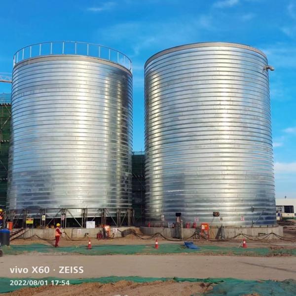 Large Drinking Water Bolted Storage Tanks Lipp Tank Clad Steel With Robust Construction