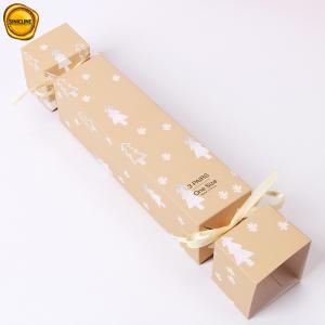 Christmas Packaging 300gsm Candy Shape Cosmetic Packaging Box With Ribbon
