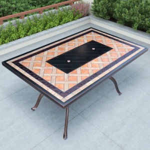 China Customized Courtyard Balcony Dining Table Washable Patio Dining Table wholesale