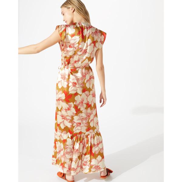 Boho Hibiscus Wrap Maxi Women Dress