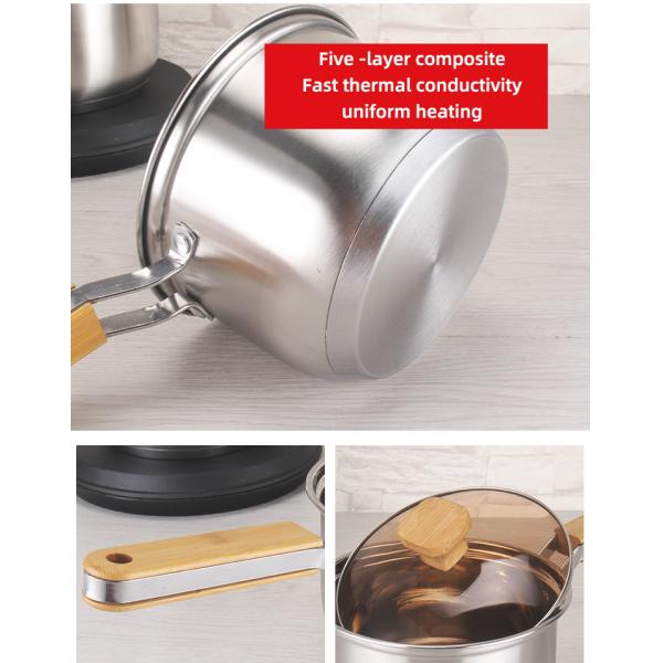 Amazon TOP Seller 12 PCS Cooking Pot Set Non Stick Sauce Pan Milk Pot Frying Pan Deep Cookware Set For Kitchen