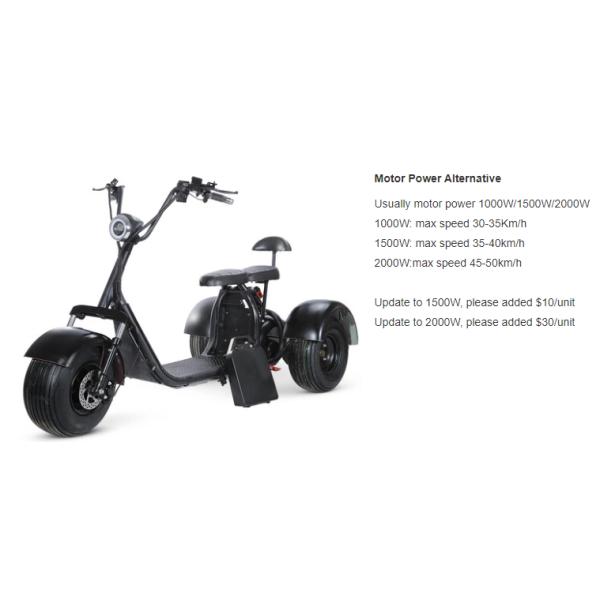 3 Wheel Electric Trike Mobility Scooter Bike Fat Tire Street Legal