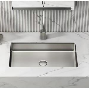 Stainless Steel 304 Undermount Vessel Sinks Rectangular Shape Durable
