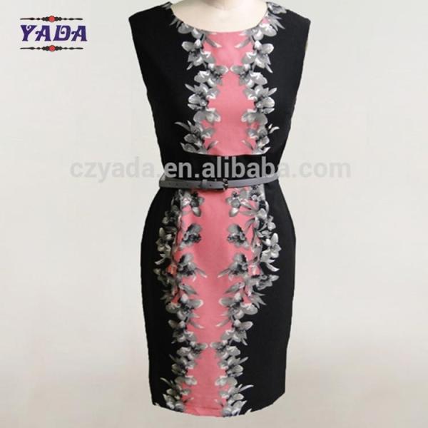 Casual polyester spandex new design lady casual women's clothing print dress for