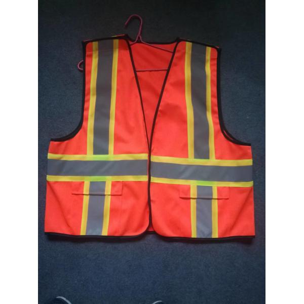 2H Grade Orange Hi Vis Vest M-XXXL 60g 80g 100g Reflective Safety Vest