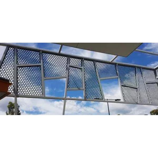 Powder Coated Perforated Mesh in Low Carbon Steel for Building Stairs