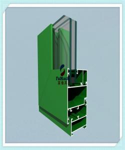 Anodized / Powder Coated Window Aluminum Profile Green Color ISO Certification