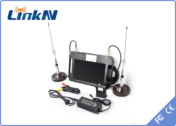 China COFDM Video Receiver QPSK AES256 Encryption FHD CVBS H.264 with 10.1&quot; Display Battery Powered wholesale