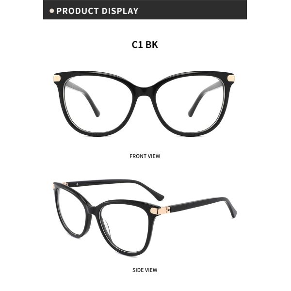 Full Rim Acetate Optical Frames Glasses OEM Eco Friendly With Flexible Spring Hinge