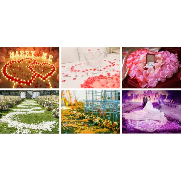 Silk Polyester Fabrics Rose Flower Petals Artificial OEM ODM