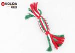 Colorful Pet Toys Cotton Rope Material 4 x 22cm Size For Bite Training