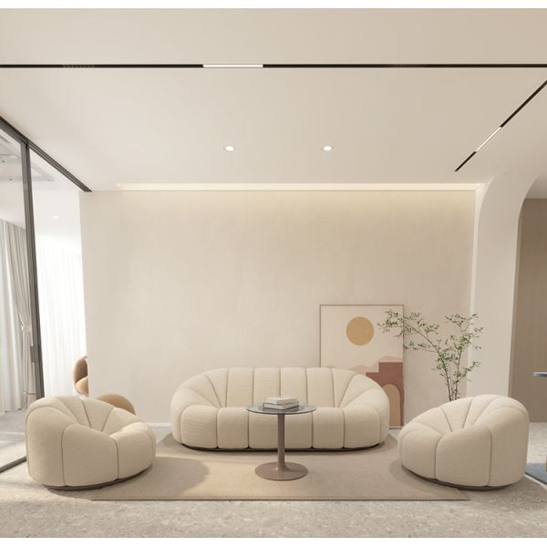 Chenille Modern Fabric Sofa Set Minimalist Fabric ODM 3 1 sofa set