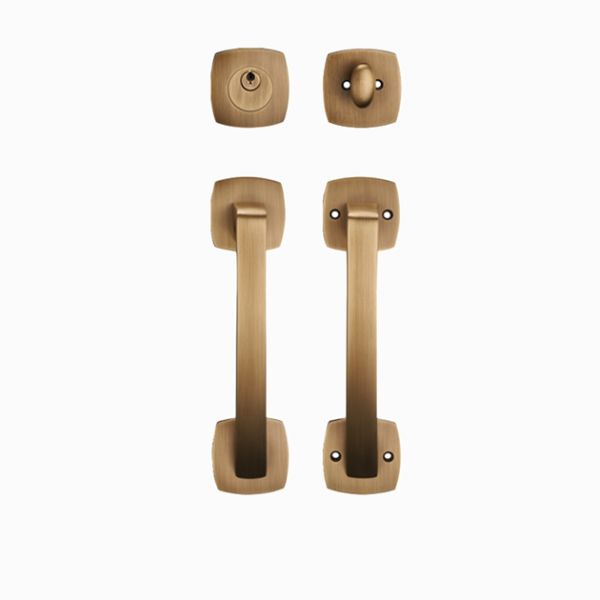 Decorative American Door Handles With Locks 63.5mm 200mm