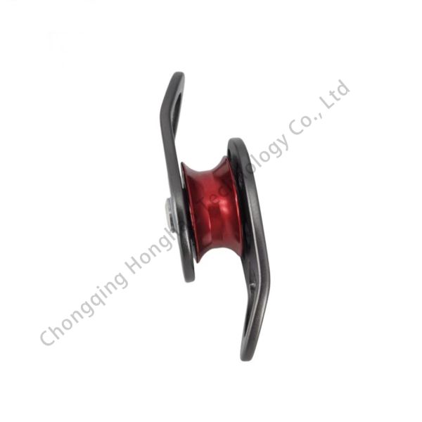 Galvanized Finish Climbing Pulley 28kN Small Side Plate Fixed High Strength Aluminum Alloy