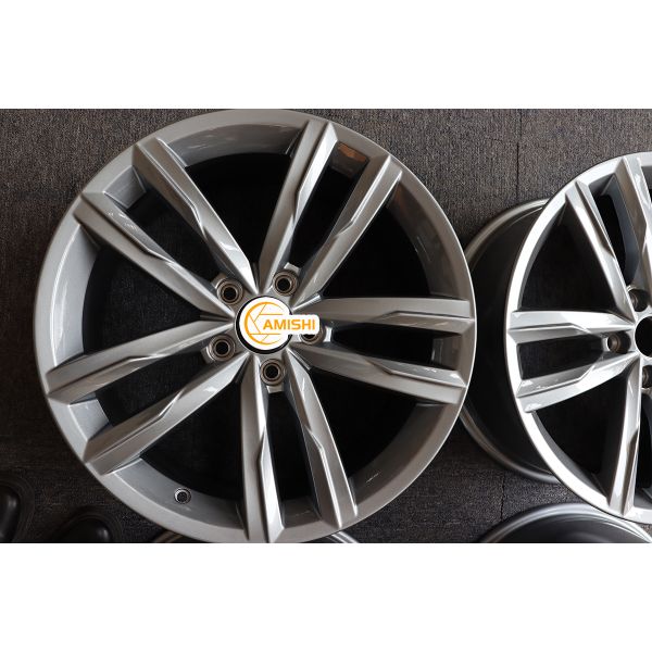 5 Double Spoke 8J Rims For Volkswagen , ET44 18 Inch Aluminum Rims