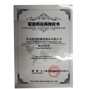 Hebei Te Bie Te Rubber Product Co., Ltd. Certifications