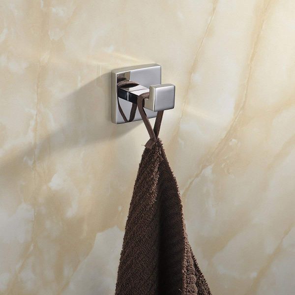 Bathroom Accessories Wall Mounted SUS304 Chrome Stainless Steel Towel/Robe rack