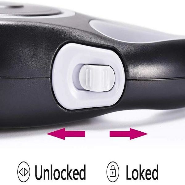 Pink 10m Retractable Dog Lead Heavy Duty Extendable Dog Leash