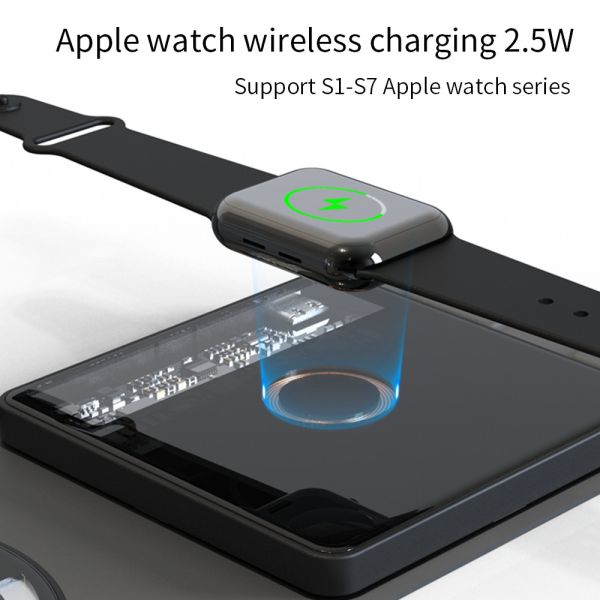 Watch Phone Pad 2 In 1 Wireless PD Chargers Foldable 20W With OTP Protection