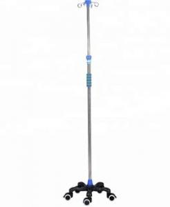 China Good quality and hot sale Stainless steel medical height adjustable iv poles for sale wholesale
